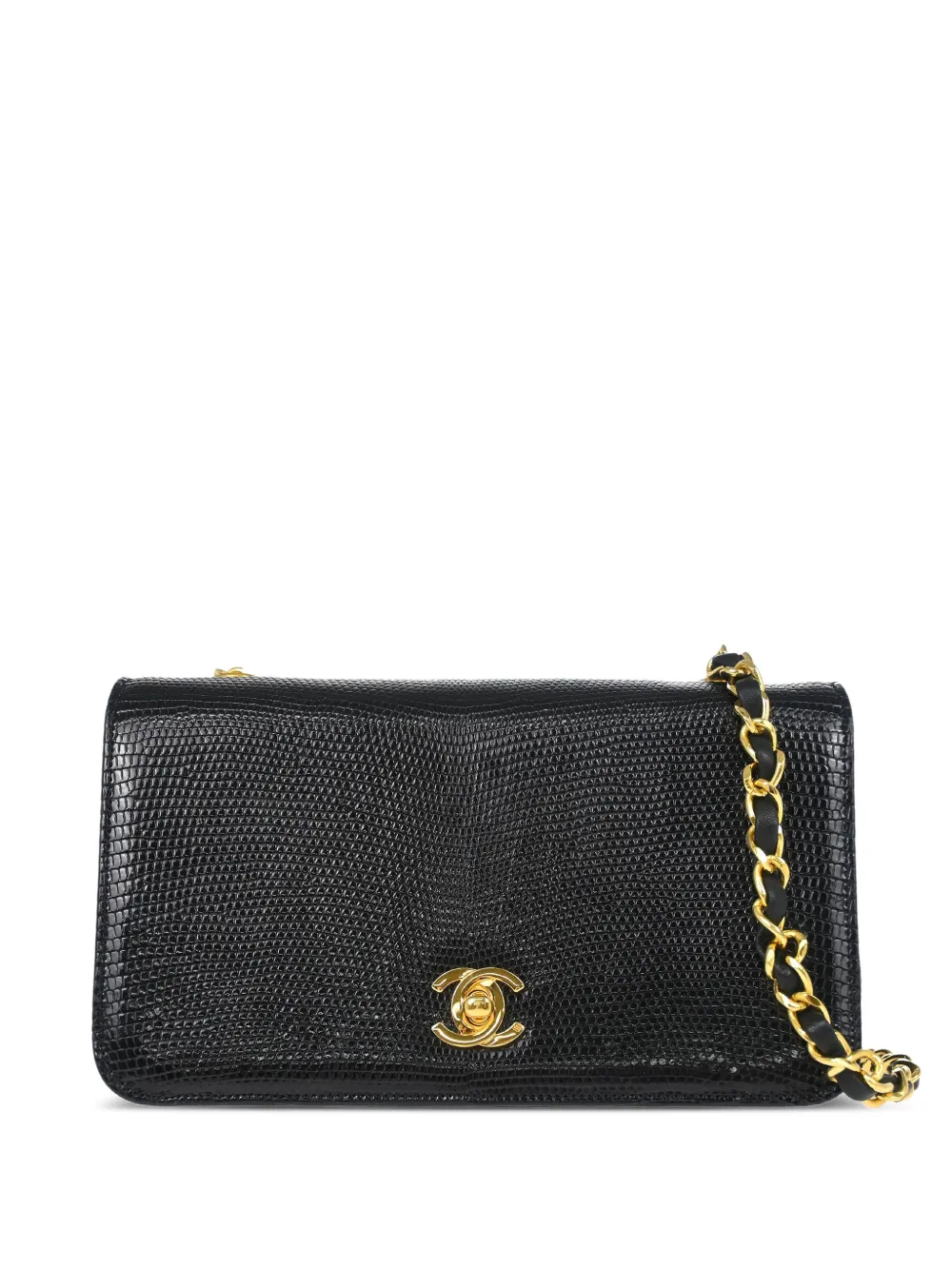 CHANEL Pre-Owned 1990s ココマーク ターンロック ショルダーバッグ - ブラック CHANEL Pre-Owned 1990s ココマーク ターンロック ショルダーバッグ - ブラック