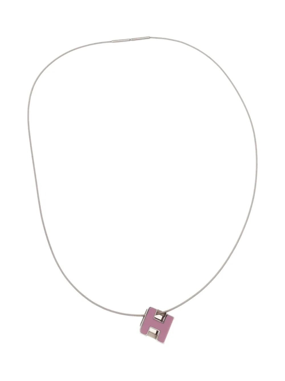 Hermès Pre-Owned 1990-2000s Cage d'H-pendant necklace | Silver | Image 1