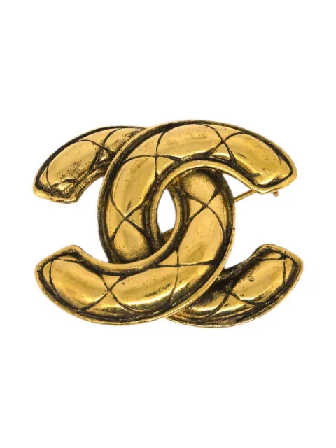 CHANEL Pre-Owned 1990-2000 Brosche mit CC