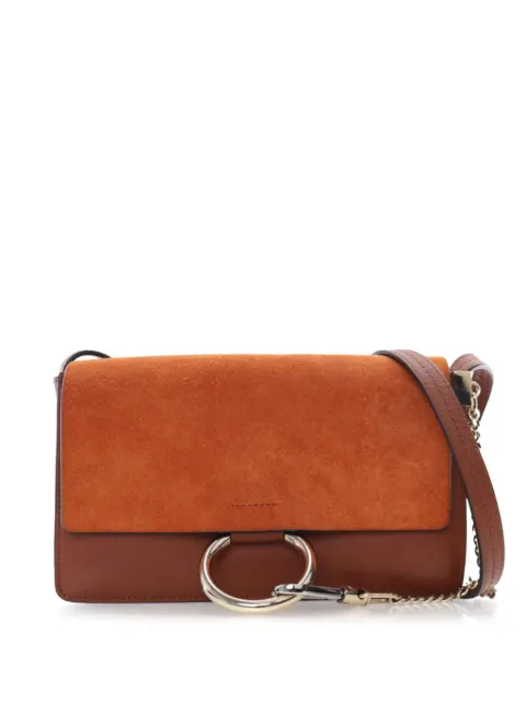 Chloé Pre-Owned 2018 Small Suede and Calfskin Faye crossbody bag