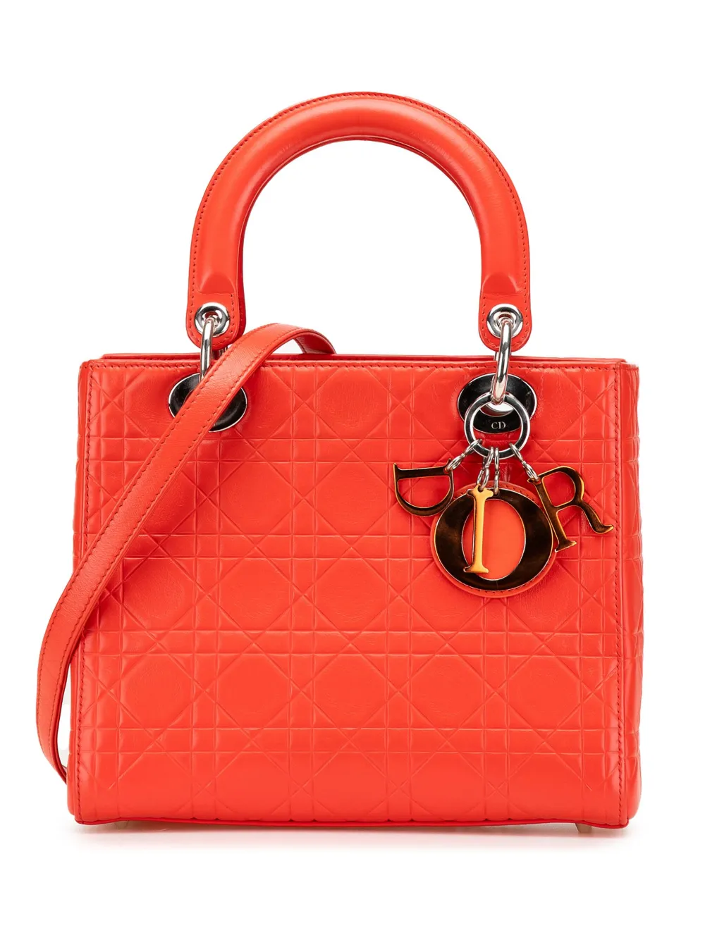 Christian Dior Pre-Owned 2013 ミディアム ウルトラマット カーフスキン カナージュ エンボス レディ Christian Dior Pre-Owned 2013 ミディアム ウルトラマット カーフスキン カナージュ エンボス レディ