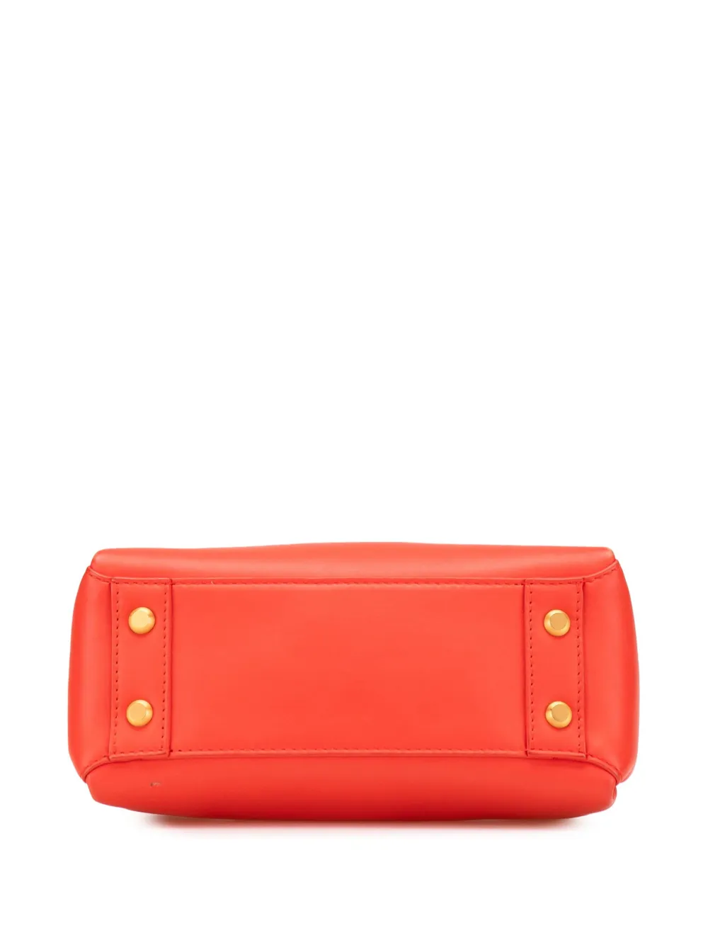 Pre-owned Bottega Veneta 2012-2025 Mini Nappa Piazza Top Handle Satchel In Red