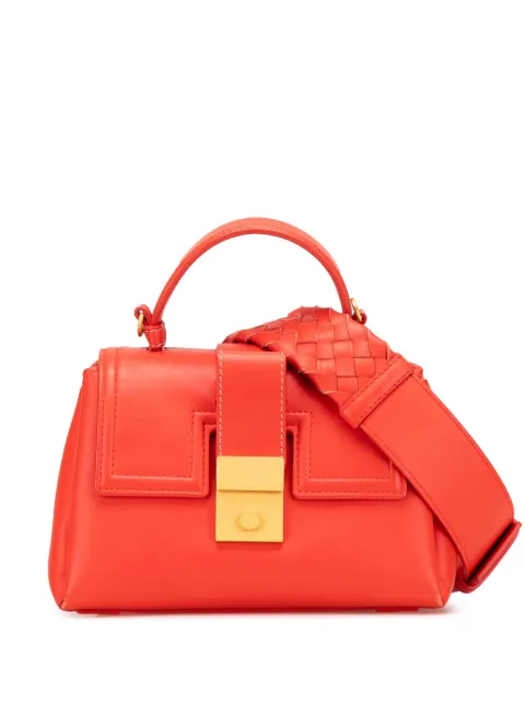 Bottega Veneta Pre-Owned bolsa satchel Piazza mini de piel napa con asa superior 2012-2025