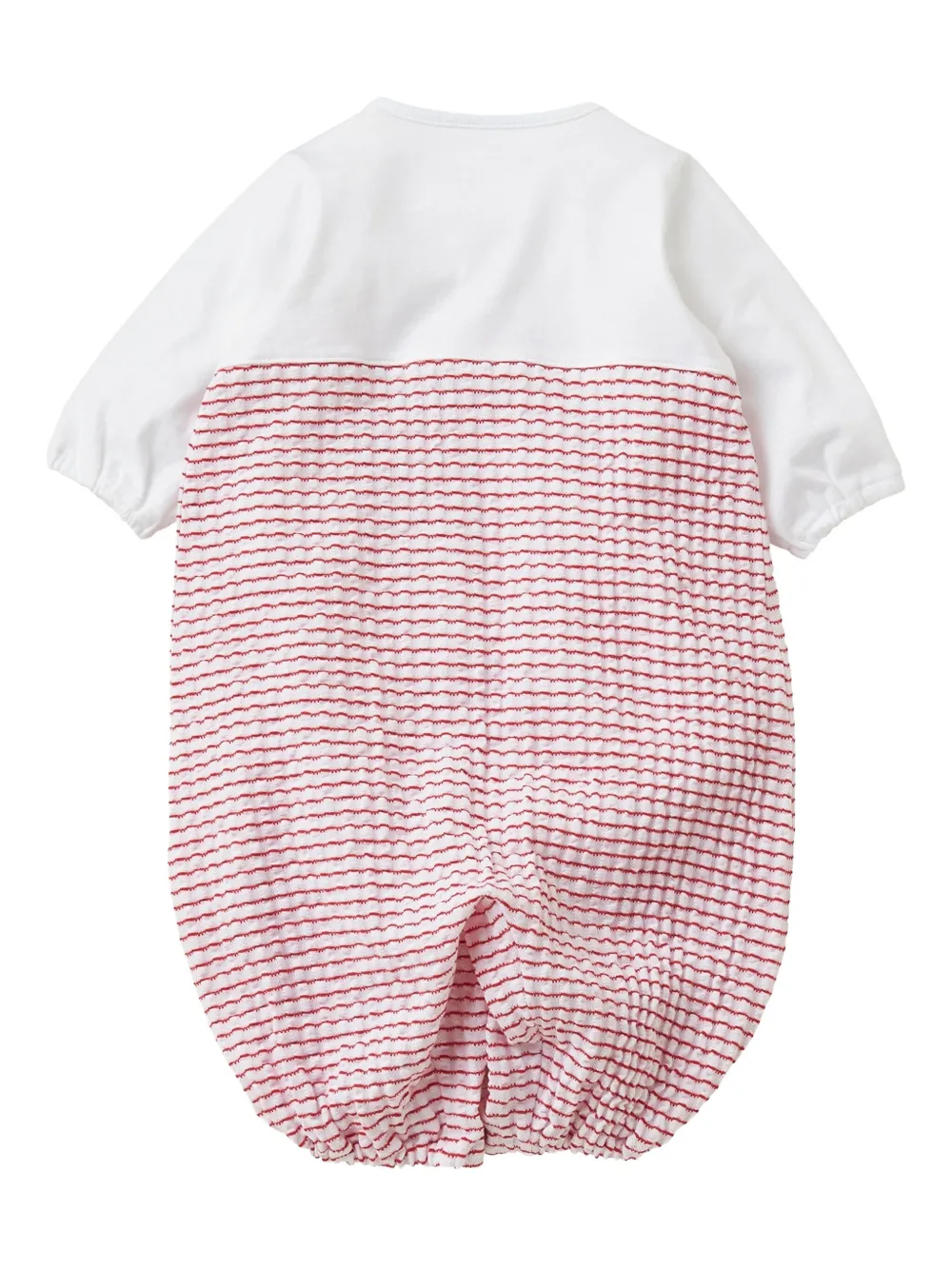 familiar bear-embroidered striped romper | Rompers | Image 2