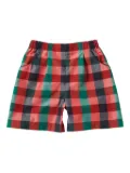 familiar checked shorts - Red