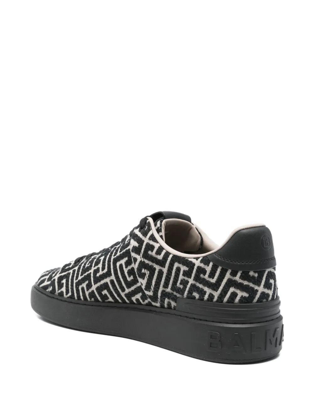 Balmain geometric-pattern sneakers Black