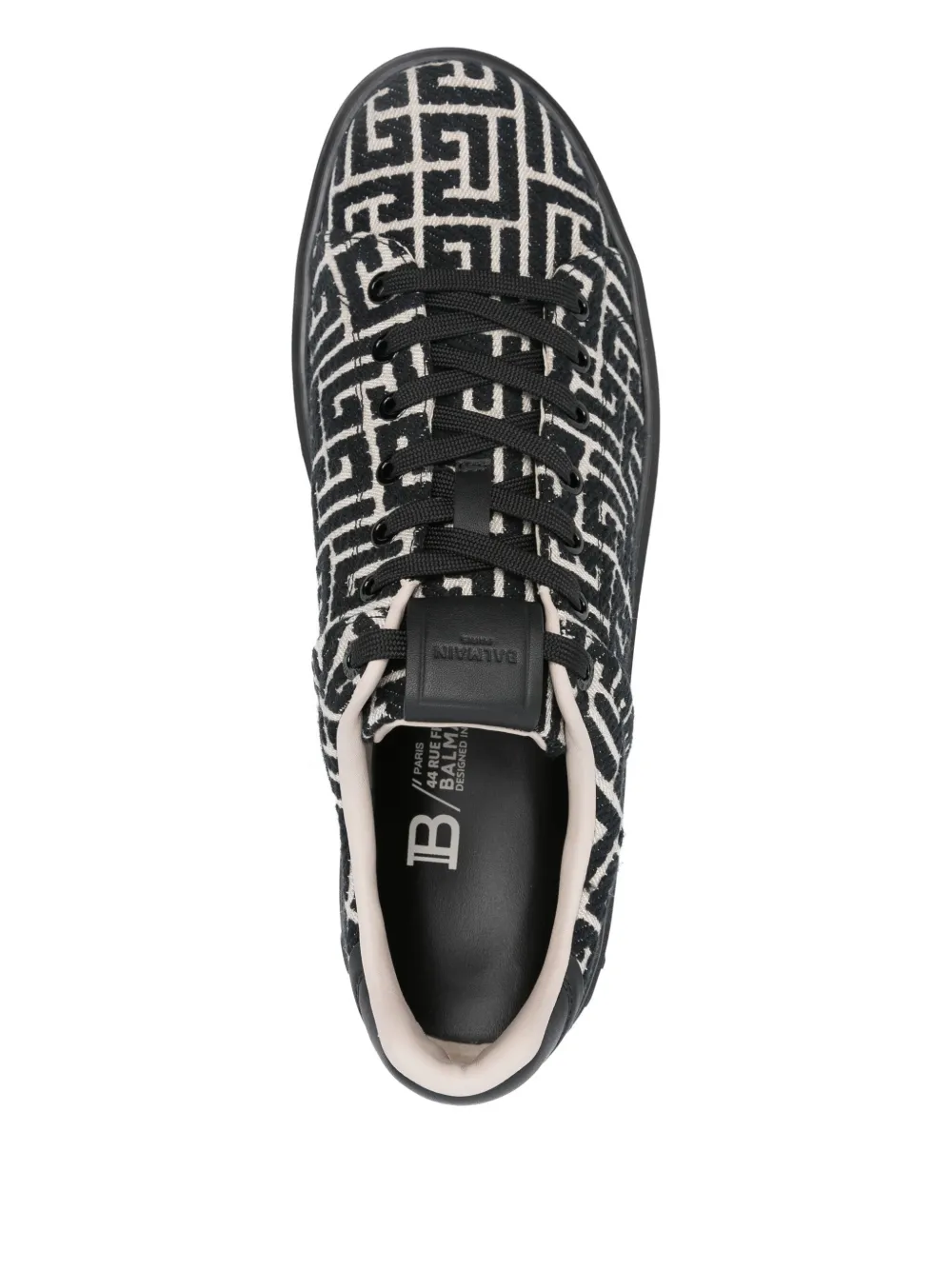 Balmain geometric-pattern sneakers Black