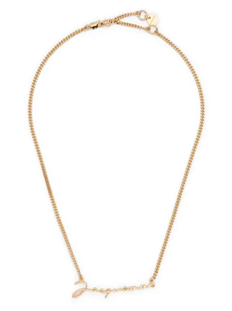 Jacquemus logo-lettering necklace