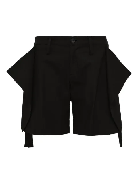 Yohji Yamamoto draped-detail tailored  shorts