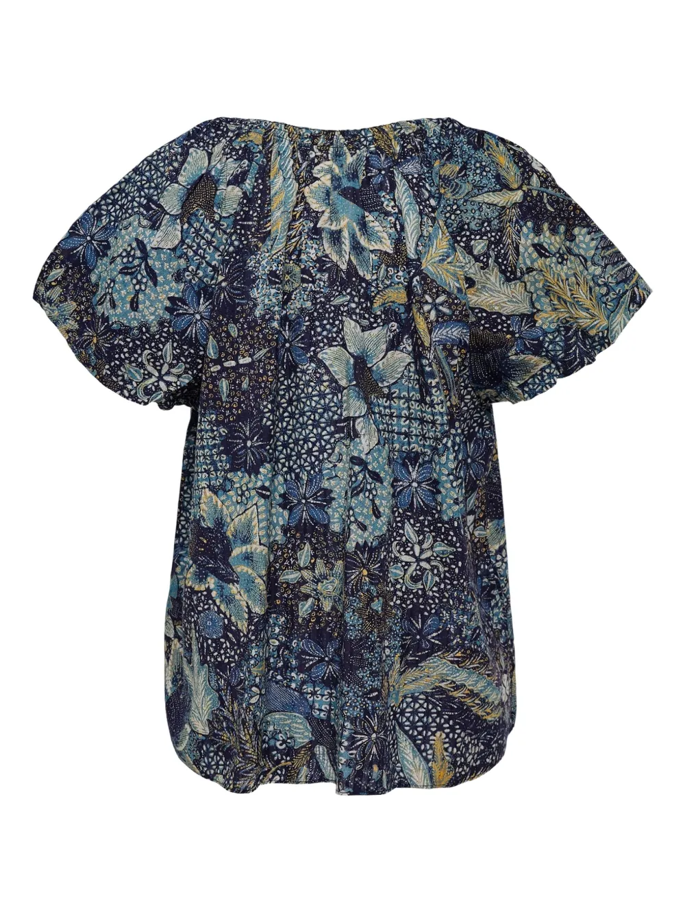 Ulla Johnson Issa Mixed Print Cotton Blend Top In Multi