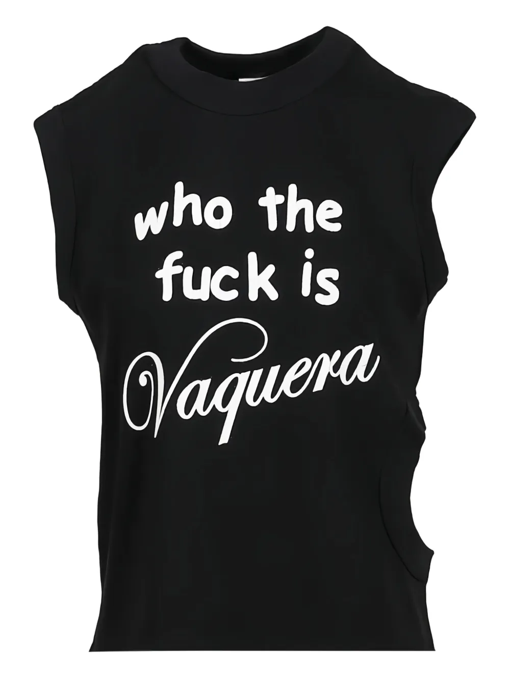 Vaquera cut-out tank top | Black | Image 1
