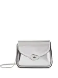 Mulberry mini Lana metallic flap cross body bag - Silver