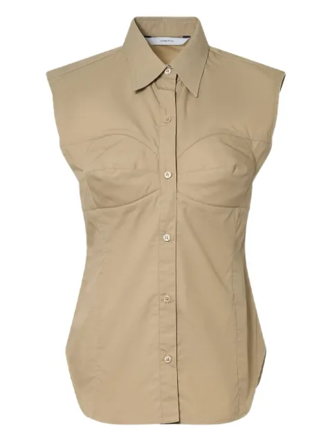 pushBUTTON Dummy button-up sleeveless shirt