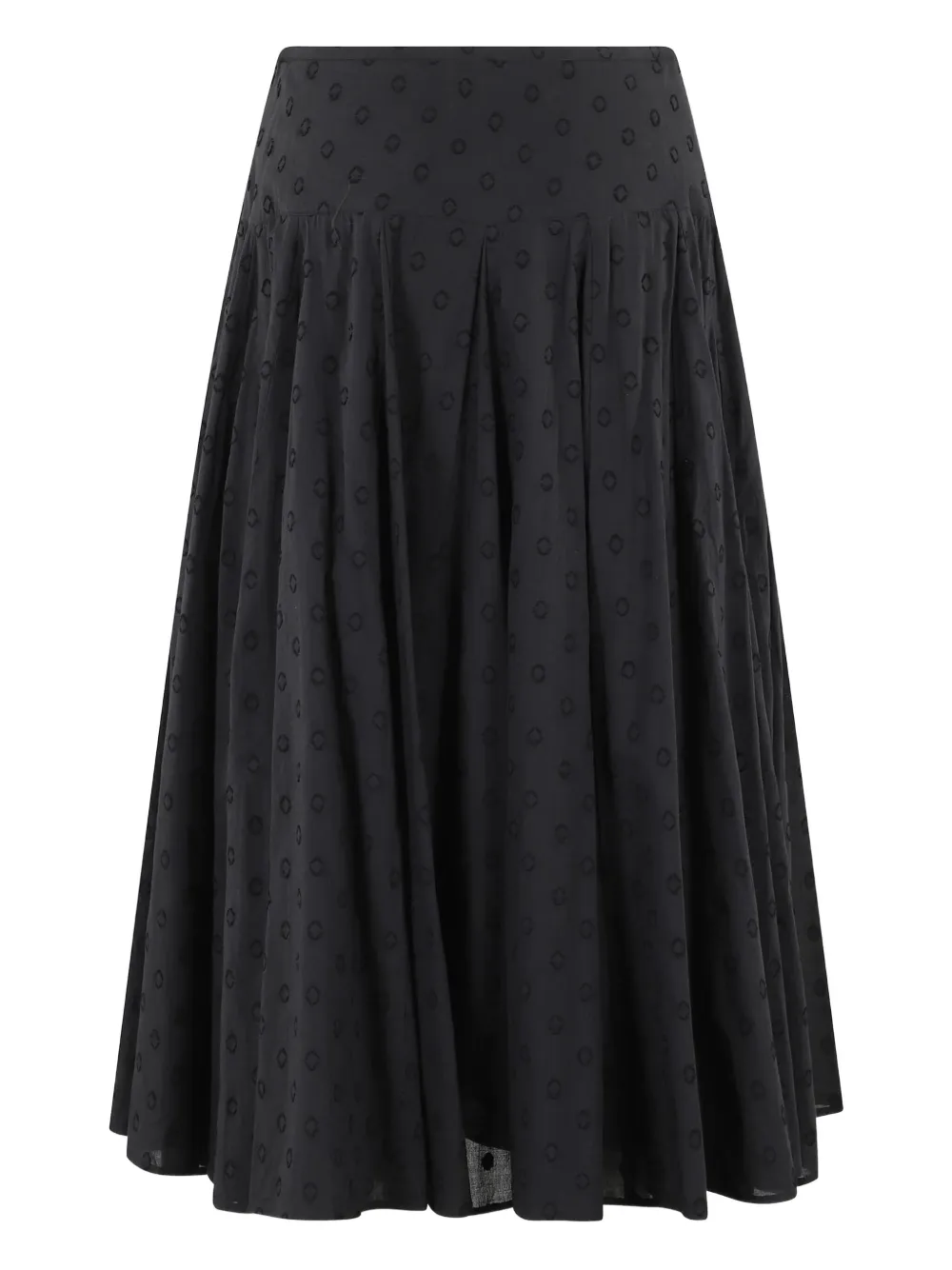 pleated panelled skirt