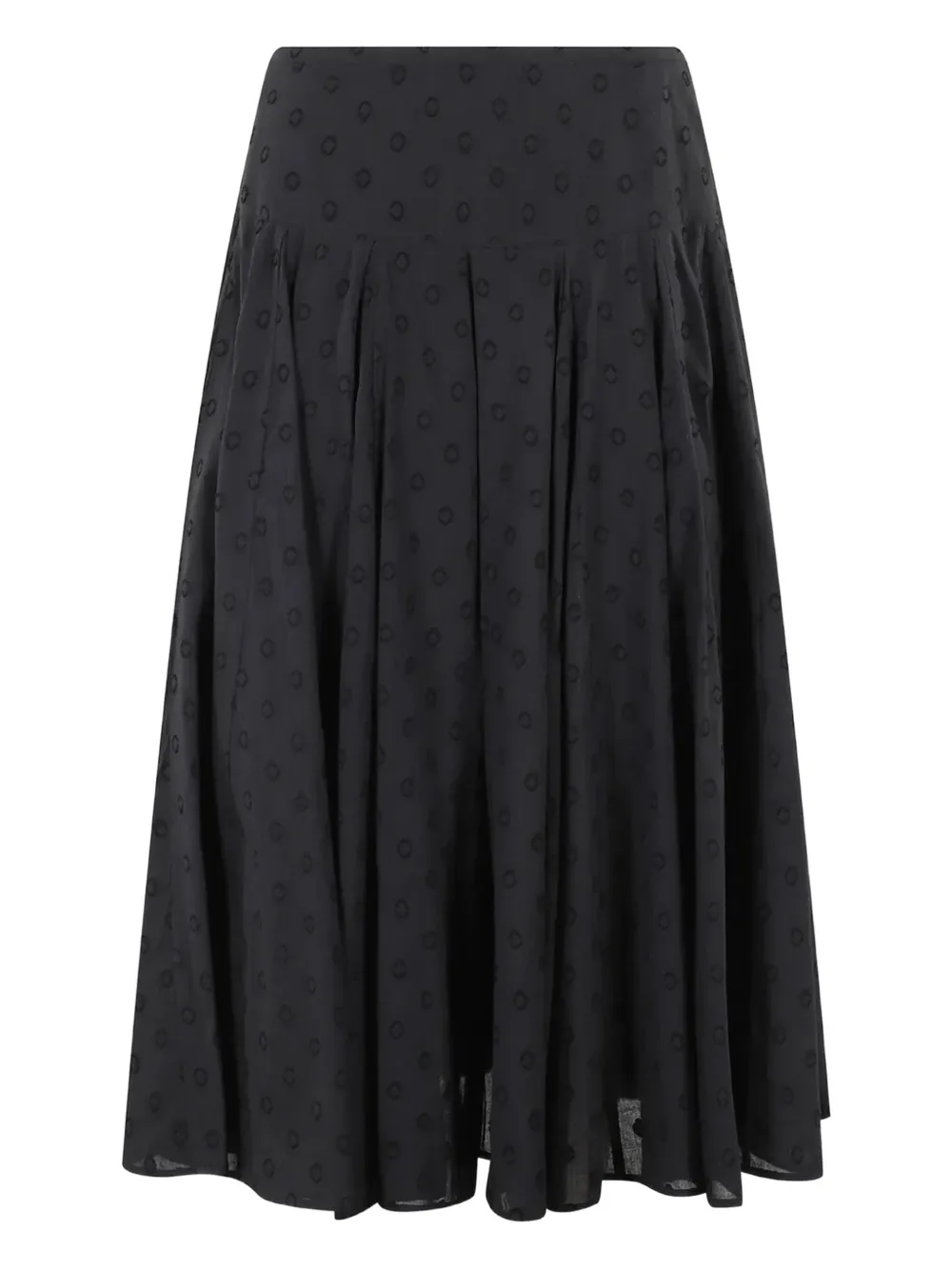 Ulla Johnson Rok met geplooide vlakken - Zwart