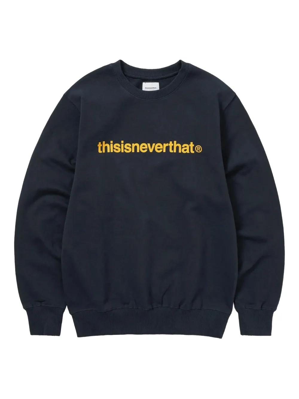 This Is Never That Logo-print Crew-neck Sweatshirt In Blue