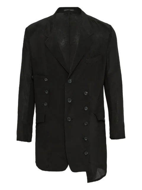 Yohji Yamamoto veste asymétrique à simple boutonnage