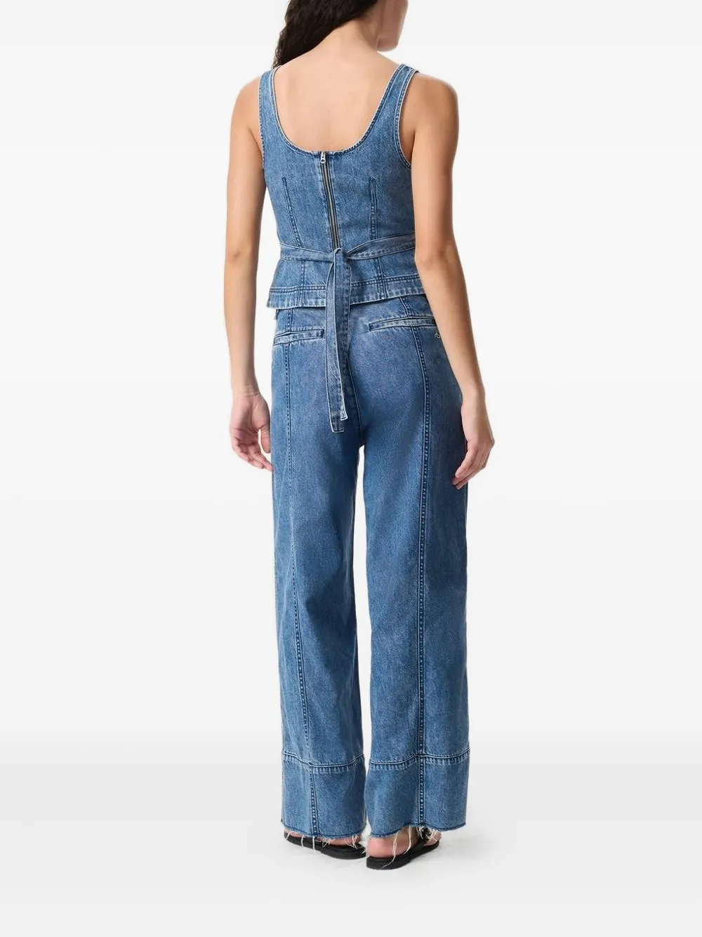 Denim Belted Top