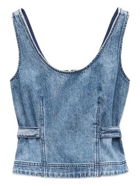 rag & bone denim belted top