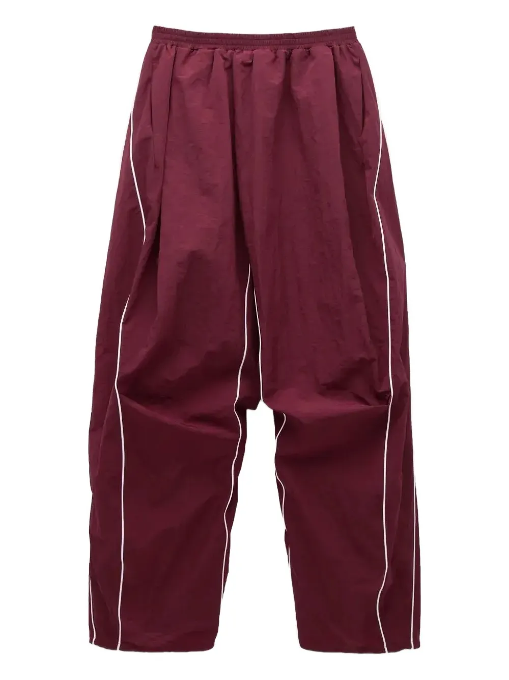 pushBUTTON pleated piped track pants | Red | Image 1