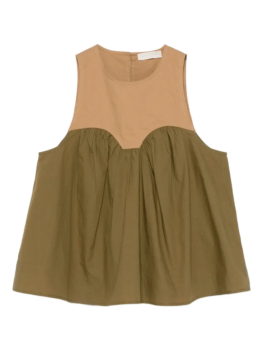 Ulla Johnson Top con design color-block - Marrone