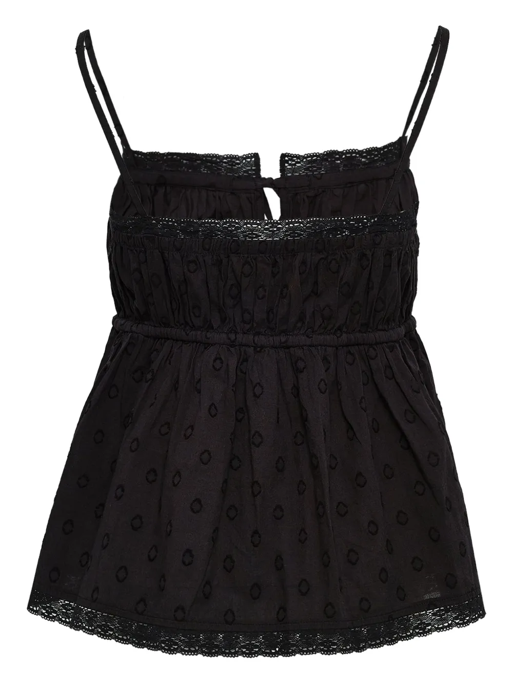 Ulla Johnson lace-trimmed embroidered blouse - Zwart
