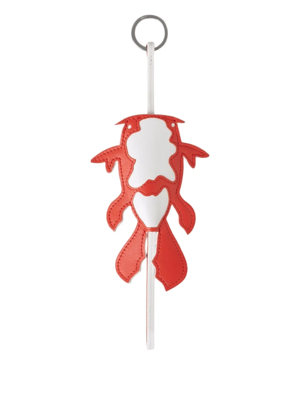 Mulberry Leather Koi Keyring In Red