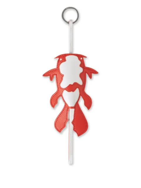 Mulberry leather koi keyring