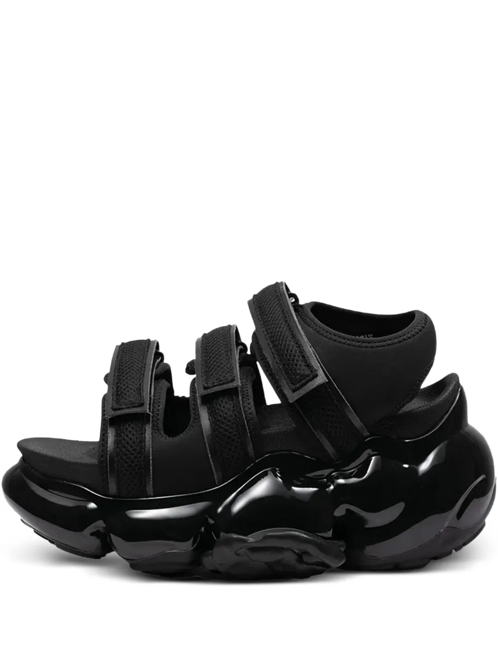 GROUNDS Moopie Caterpillar triple-strap platform sandals | Black | Image 1