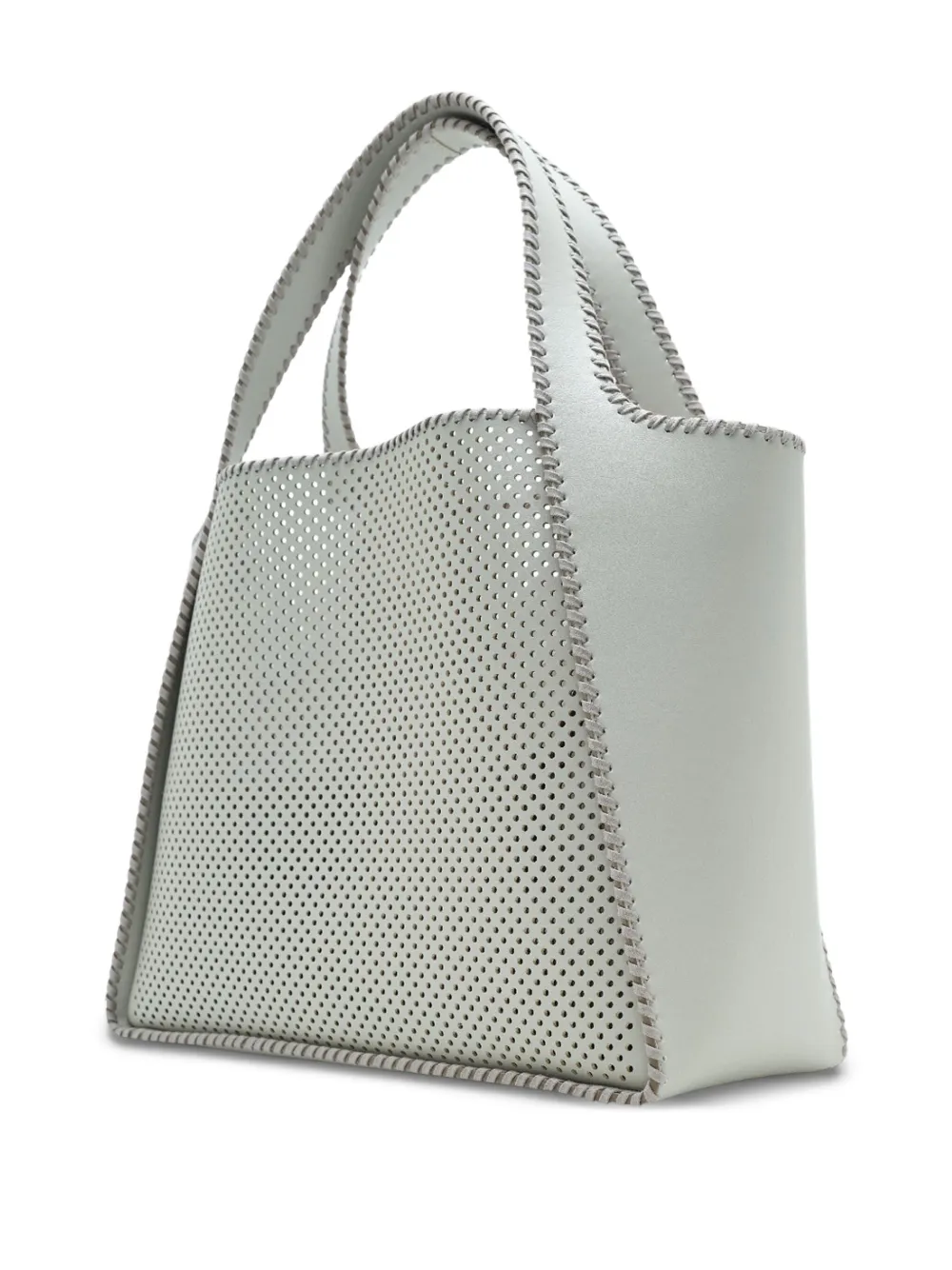 Stella McCartney Shopper met geperforeerd logo - Wit