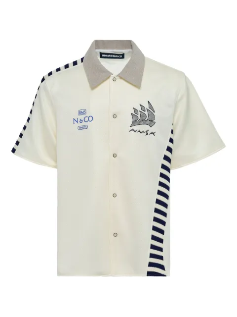NAMESAKE Bill stripe-panel shirt
