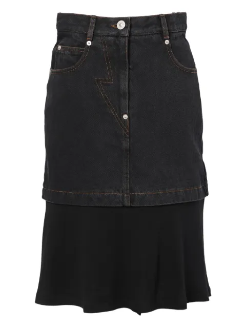 pushBUTTON layered midi skirt