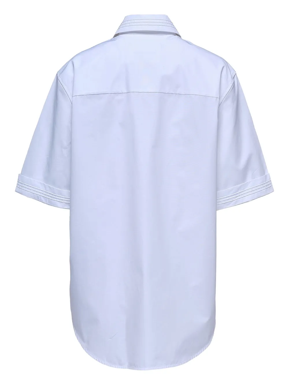 Jil Sander pleated short-sleeve shirt Wit