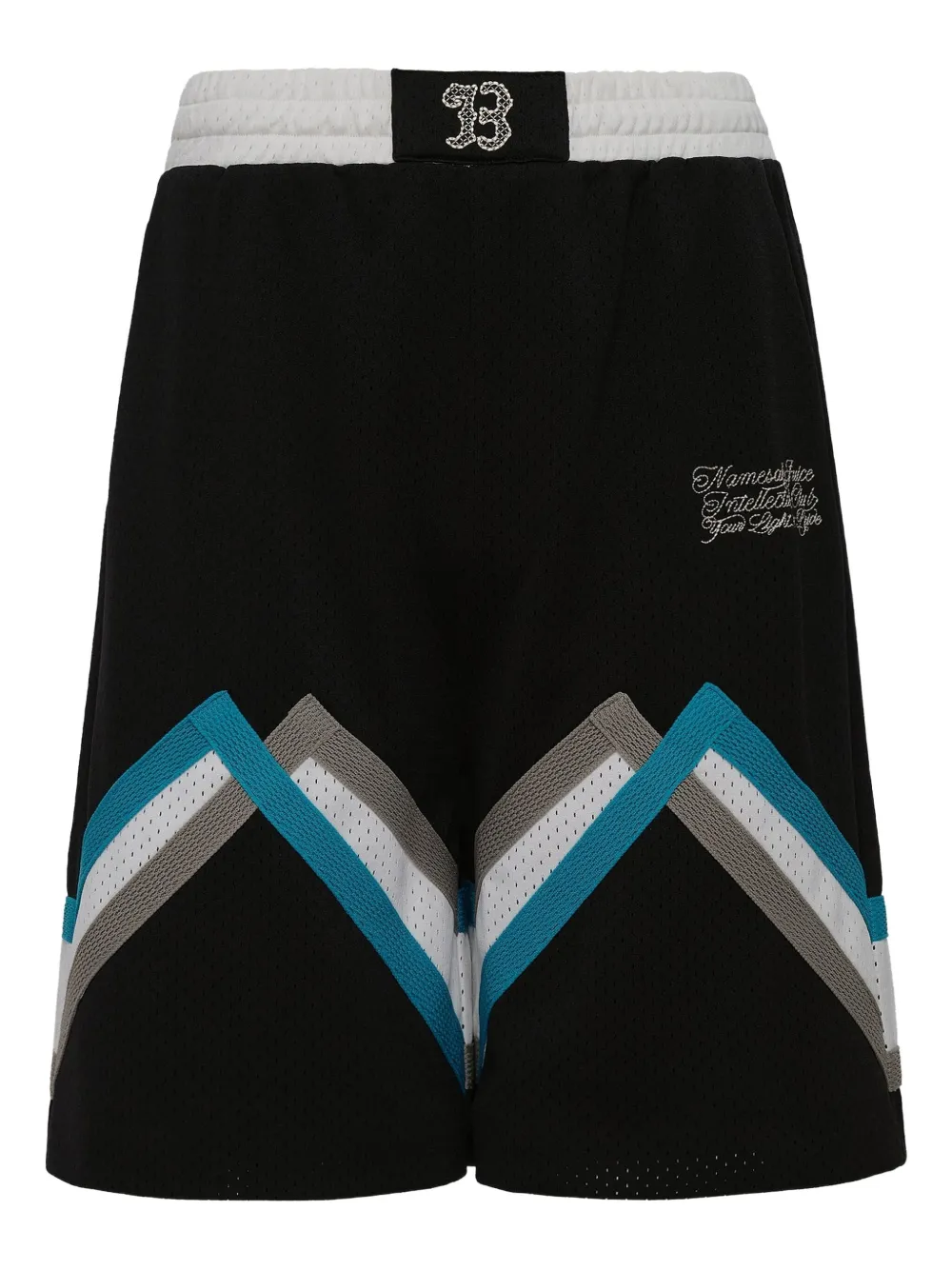 NAMESAKE Basketbal shorts met vlakken Zwart