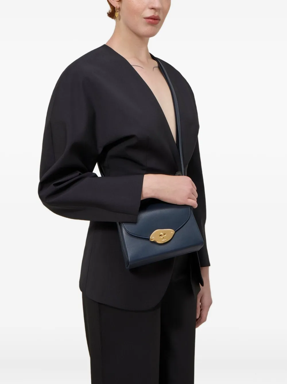Mulberry Small Lana Flap-lock Cross Body Bag In Blue