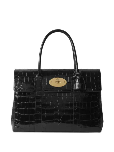 Mulberry شنطة عملية 'بايزواتر' بنقش جلد التمساح