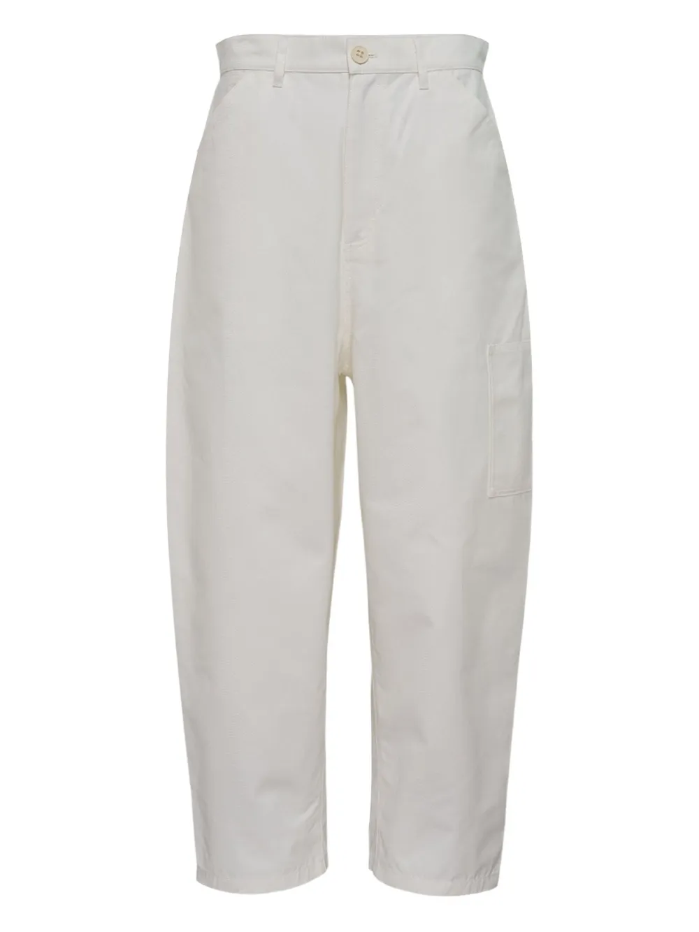 Diomene Pocket-detail Regular Trousers In White