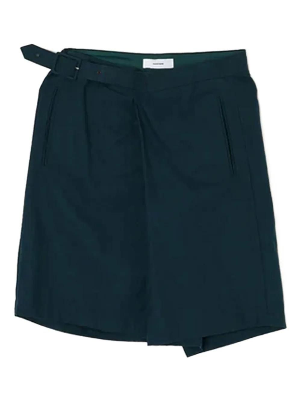 Facetasm belted asymmetrical shorts | Blue | Image 1