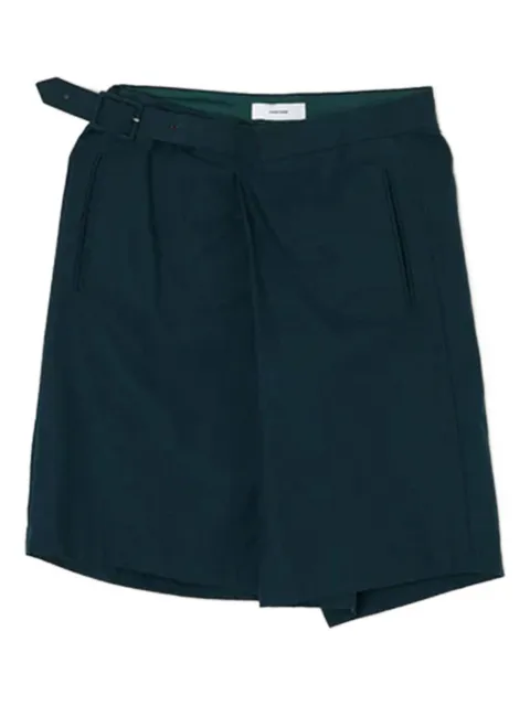 Facetasm belted asymmetrical shorts