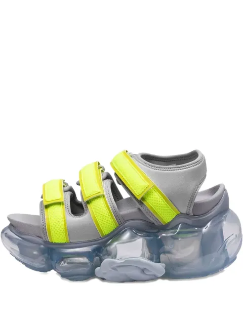GROUNDS 90mm Moopie Caterpillar three-strap sandals