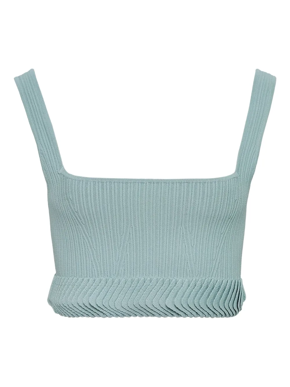 Alexia ribbed pleated top | Blue | Image 1
