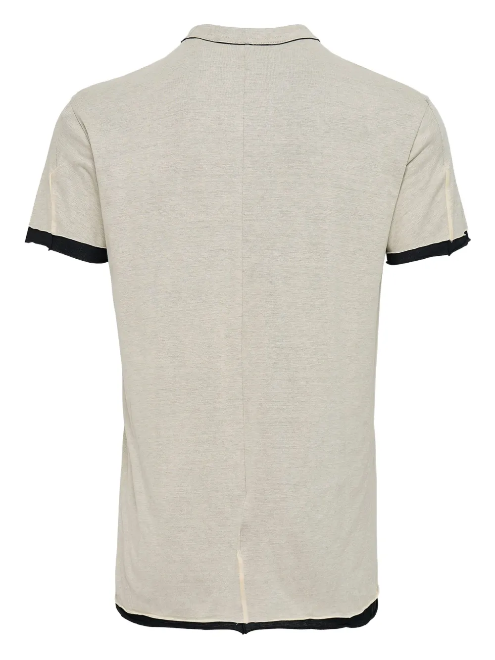 Diomene T-shirt met contrasterende afwerking - Beige