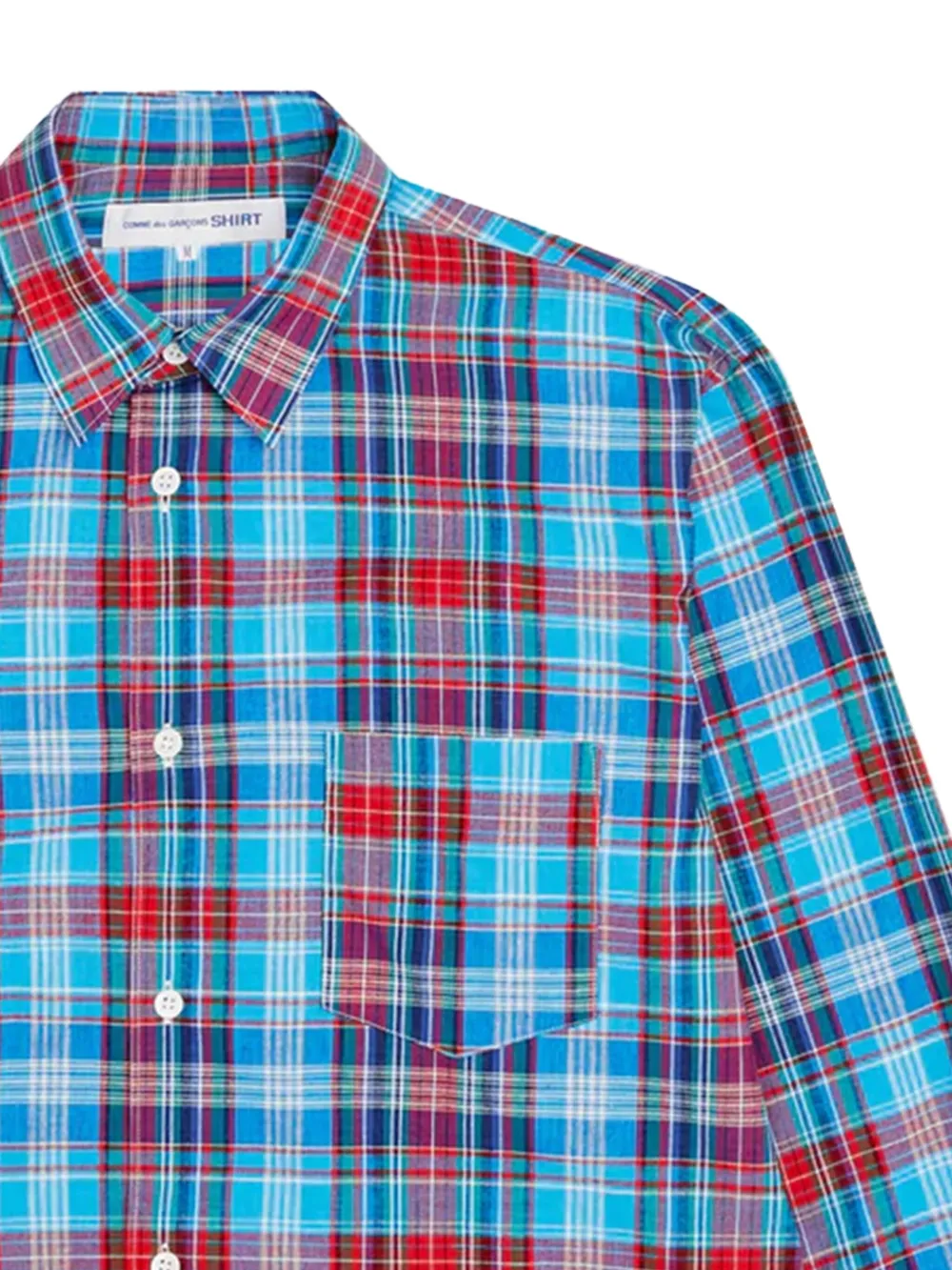 Comme Des Garçons Shirt Geruit katoenen overhemd Blauw