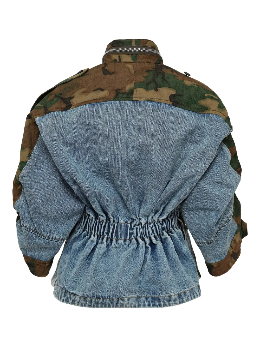3.1 Phillip Lim Camouflage-panel Denim Jacket In White