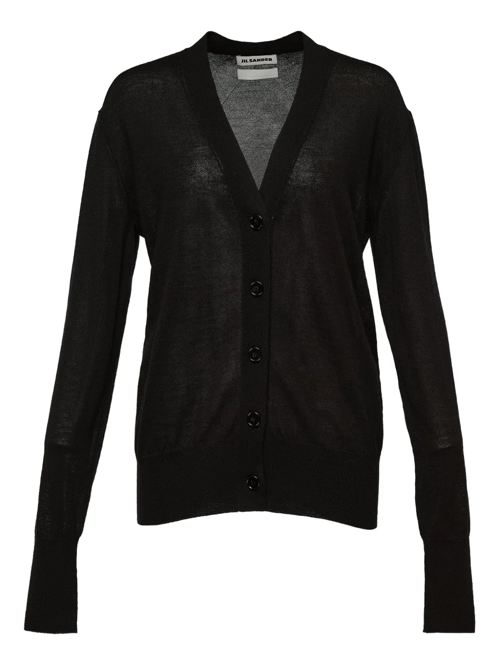 Jil Sander Button-up vest Zwart