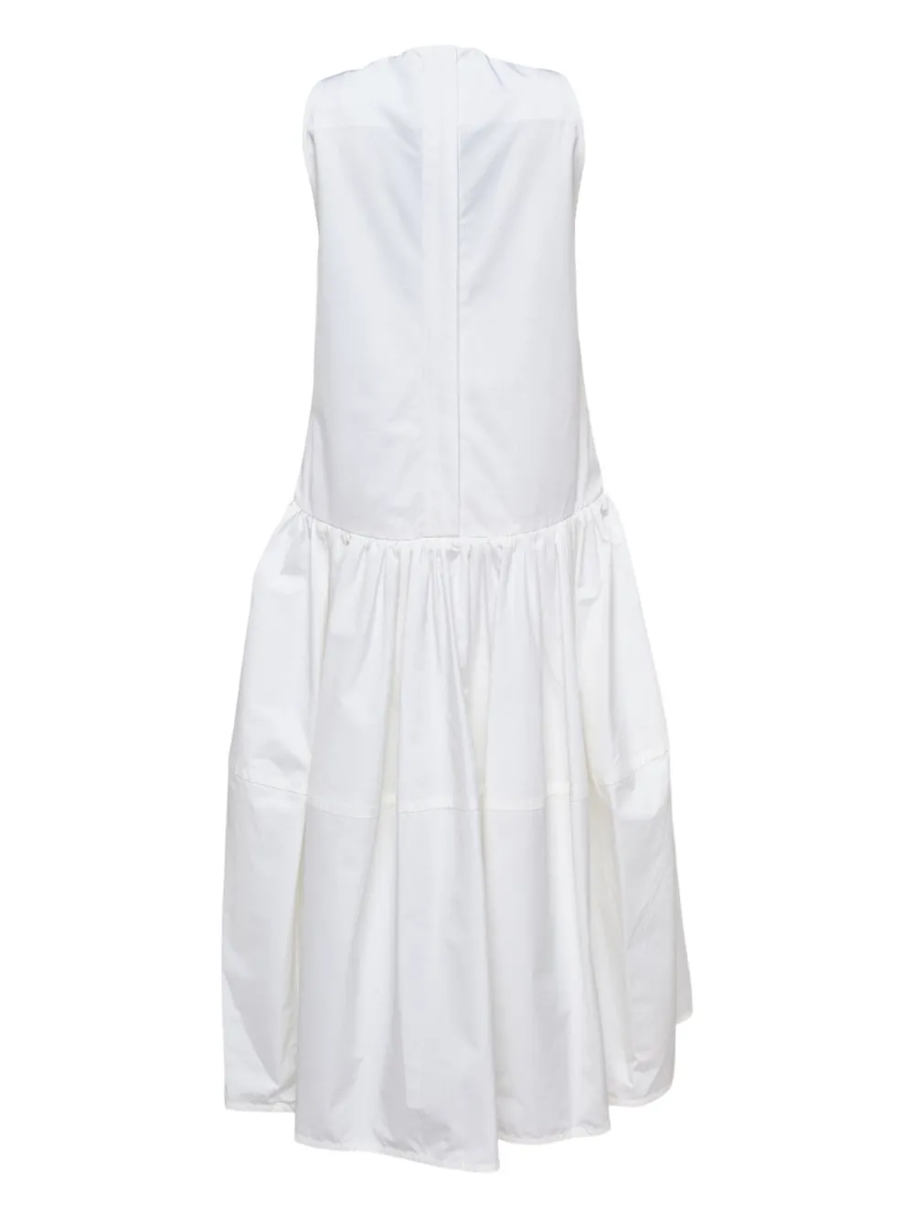 Jil Sander gathered tiered dress Wit