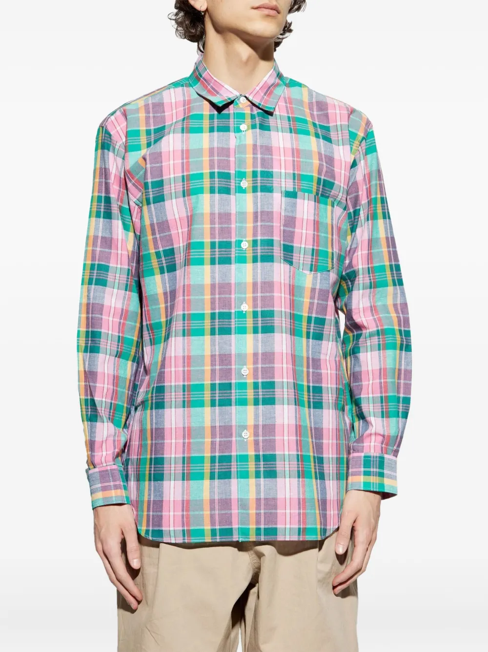 Comme Des Garçons Shirt Geruit overhemd Groen
