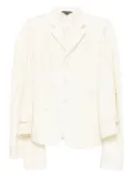 Comme Des Garçons draped-sleeve blazer - White