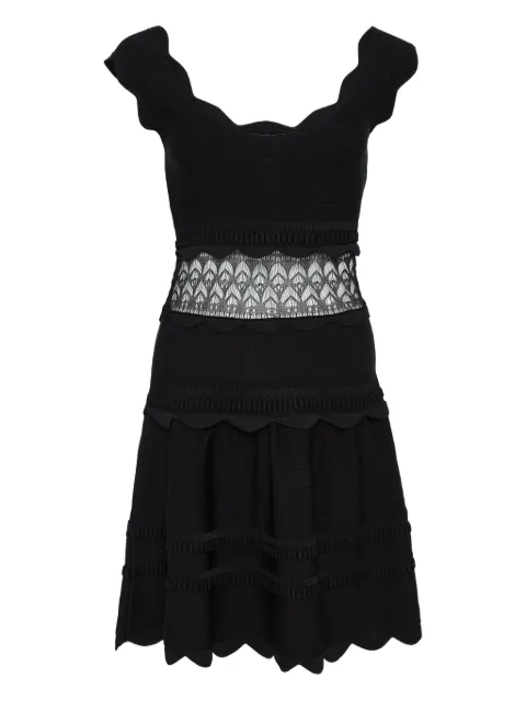 Alexis Hopper scalloped lace-insert dress