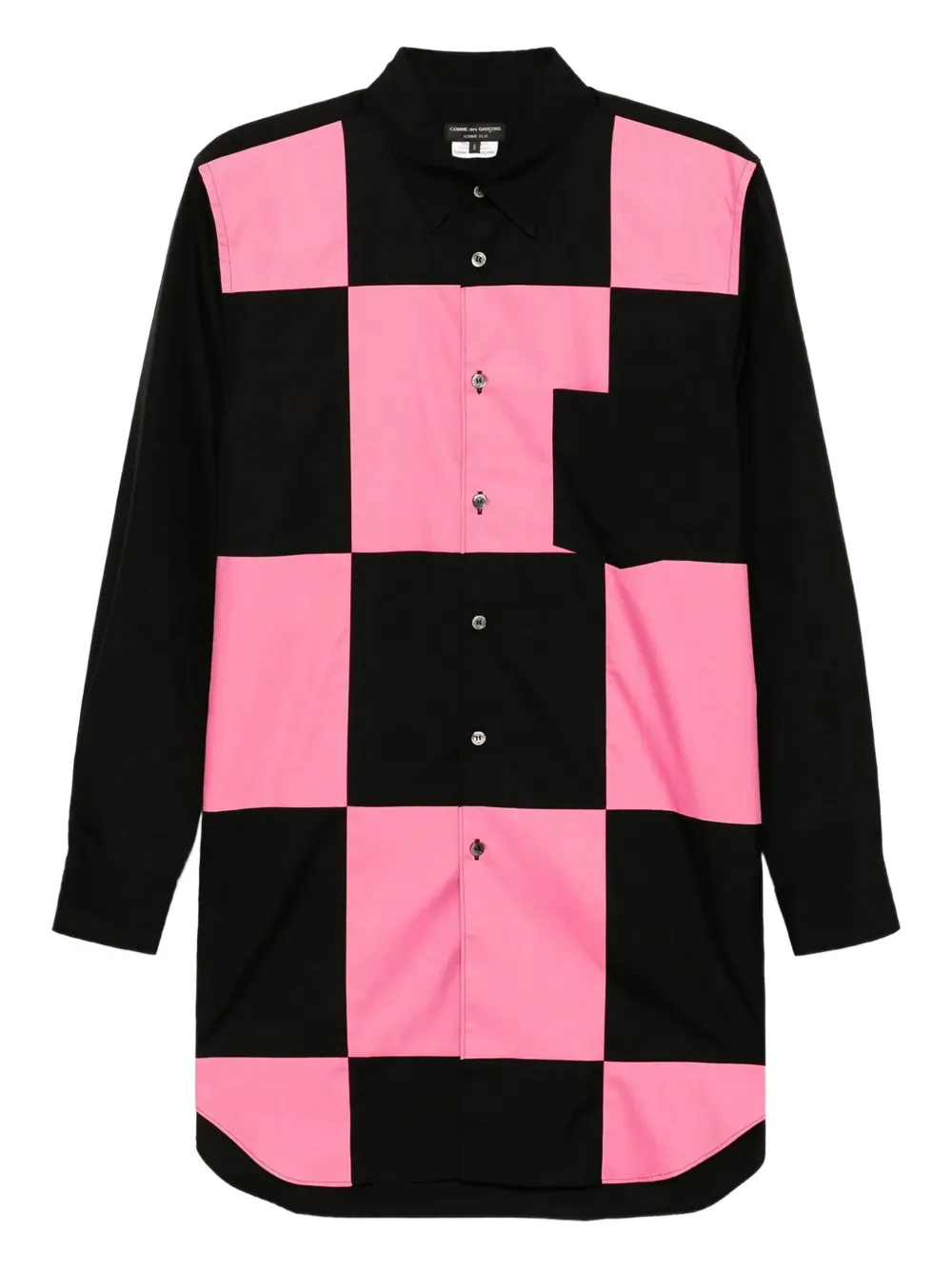 Comme des Garçons Homme Plus Geruit overhemd Zwart